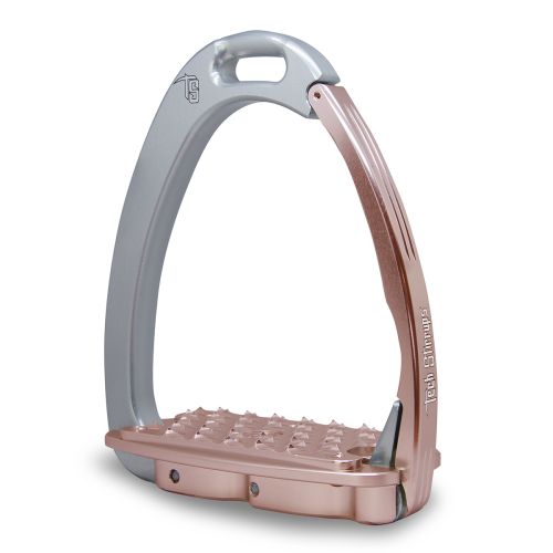 STAFFE INGLESE DI SICUREZZA TECH STIRRUP COL. ARGENTO - ORO ROSA