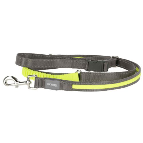 GUINZAGLIO LUMINOSO DA JOGGING LIGHT & REFLEX GRIGIO E GIALLO