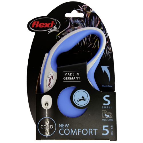 GUINZAGLIO FLEXI NEW COMFORT S CORDA 5M MAX 12KG BLU