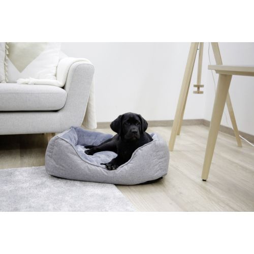 LETTINO PER CANI MARIE IN MATERIALE RECICLATO GRIGIO 90X69X21CM