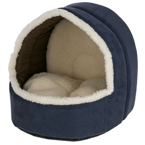 CUCCIA PER CANI IN VELLUTO ANGI BLU 35X33X32CM