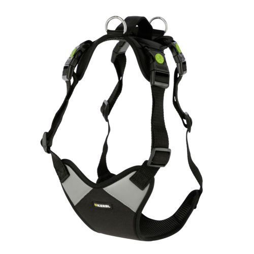 PETTORINA PER CANI PULSIVE CON AREE RIFLETTENTI CIRCONFERENZA COLLO 62-85CM NERO