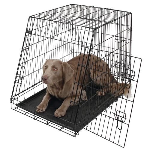 TRASPORTINO PER CANI INCLINATO CON 2 PORTE, 76 x 54 x 64 CM