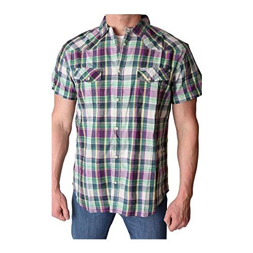 CAMICIA WESTERN UOMO WRANGLER MEZZA MANICA SUNSET PURPLE