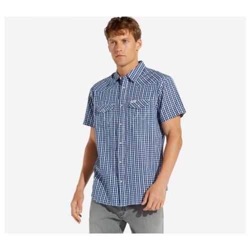 CAMICIA UOMO M/M WRANGLER WESTERN PEACOT BLUE