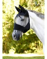 MASCHERA ANTIMOSCHE IN PVC CON PROTEZIONE PER ORECCHIE, MIS PONY COLORE NERO