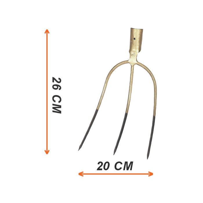 FORCA 3 DENTI E GIUNTO 26 CM LUNGHEZZA in Forche da Agri Zoo, Zootecnica e  Tutto per il Cavallo