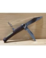 COLTELLO DA TREKKING MULTIFUNZIONE CON MANICO IN LEGNO