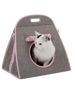 BORSA CUCCIA E GIOCATTOLO PER GATTI 3 IN 1 GRIGIO