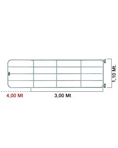 CANCELLO GALVANIZZATO REGOLABILE MISURA VARIABILE DA MT 3 A 4 m