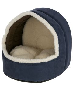 CUCCIA PER CANI IN VELLUTO ANGI BLU 35X33X32CM