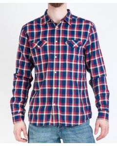 CAMICIA WRANGLER LS 2PKT FLAP SCARLET RED