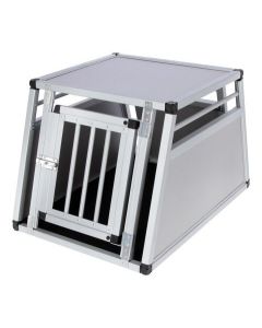 TRASPORTINO PER CANI IN ALLUMINIO BARRY  77 X 55 X 50 CM, CON TAPPETO TERMICO ANTISCIVOLO