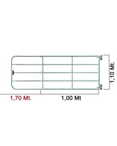 CANCELLO GALVANIZZATO REGOLABILE MISURA VARIABILE DA MT. 1 A MT. 1,70