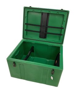 BAULE TROTT. SENZA RUOTE PE    Verde Orizzontale con manici. Dim cm. 80x60xh.52