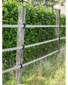 HIPPO SAFETY FENCE BANDA PER RECINTI ELETTRICI 47 MM ROTOLO DA 100 MT. COLORE GRIGIO